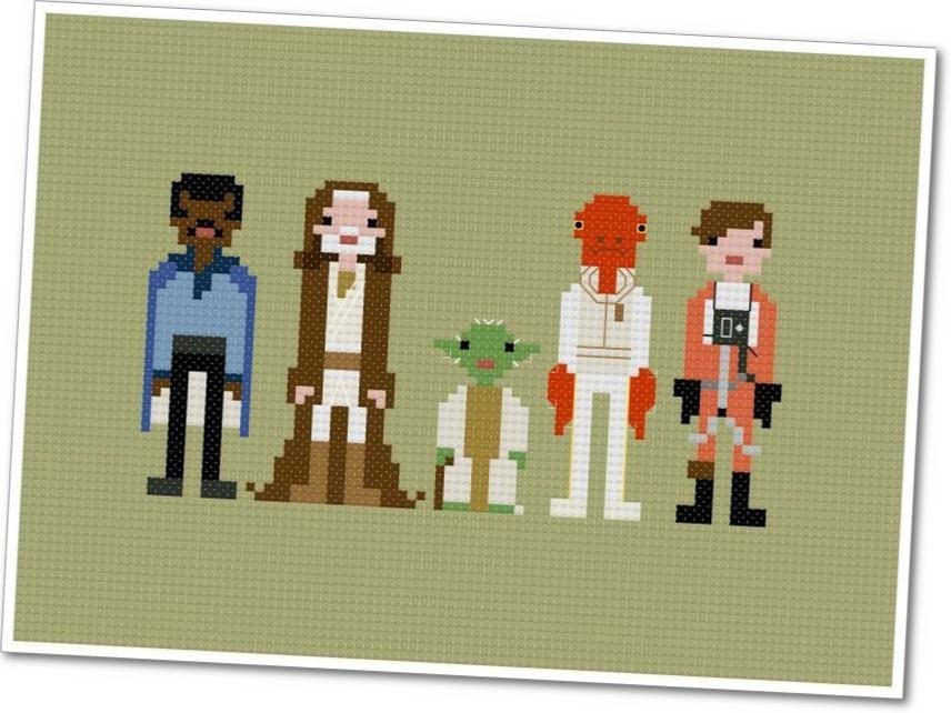 Pixel People - Star Wars - Allies - PDF Cross-stitch Pattern - INSTANT DOWNLOAD