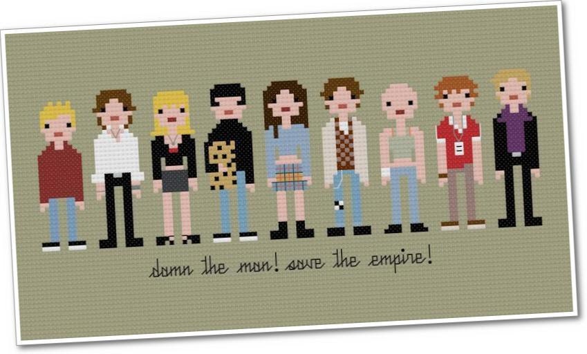 Pixel People - Empire Records - PDF Cross-stitch Pattern - INSTANT DOWNLOAD
