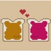 Perfect Pairings - Kawaii Peanut Butter and Jam - PDF Cross stitch Pattern - INSTANT DOWNLOAD