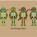 Pixel People - Teenage Mutant Ninja Turtles - PDF Cross Stitch Pattern - INSTANT DOWNLOAD