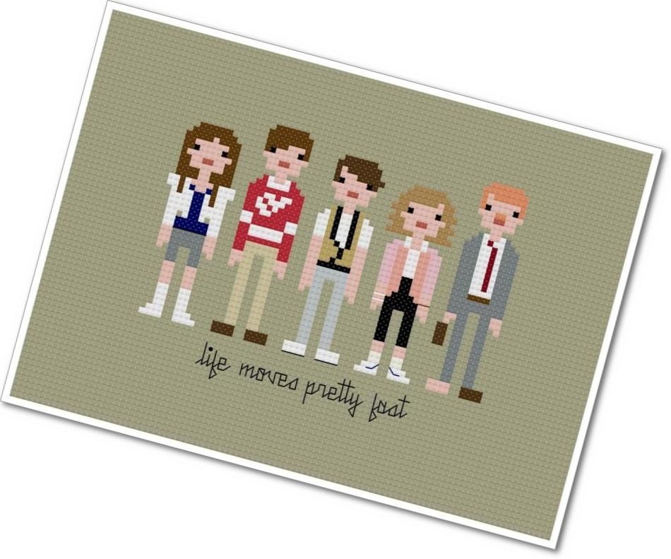 Pixel People - Ferris Bueller's Day Off - PDF Cross-stitch Pattern - INSTANT DOWNLOAD