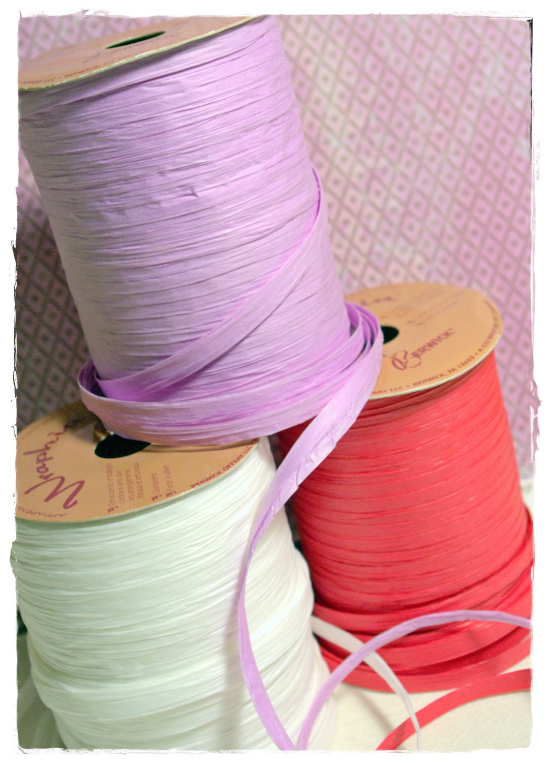 Raspberry Raffia (7 yards)