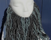 Curly and Wooly Beard in Charcoal and Nantucket Blue.
