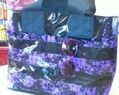 Grande Beach  Bag Purple And Black