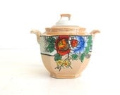 Vintage Lustereware Covered Sugar Bowl or Container Japanese Porcelain Collectible SALE