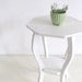 Vintage Wood Plant Stand Table White Country Cottage Display Side Table French Country