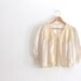 Vintage Bed Jacket 1940s Cream Silk Satin Lace 1940s Lingerie Ivory Cream SALE