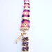 Sweet Pea Friendship Bracelet with Amethyst Rhinestone Chain