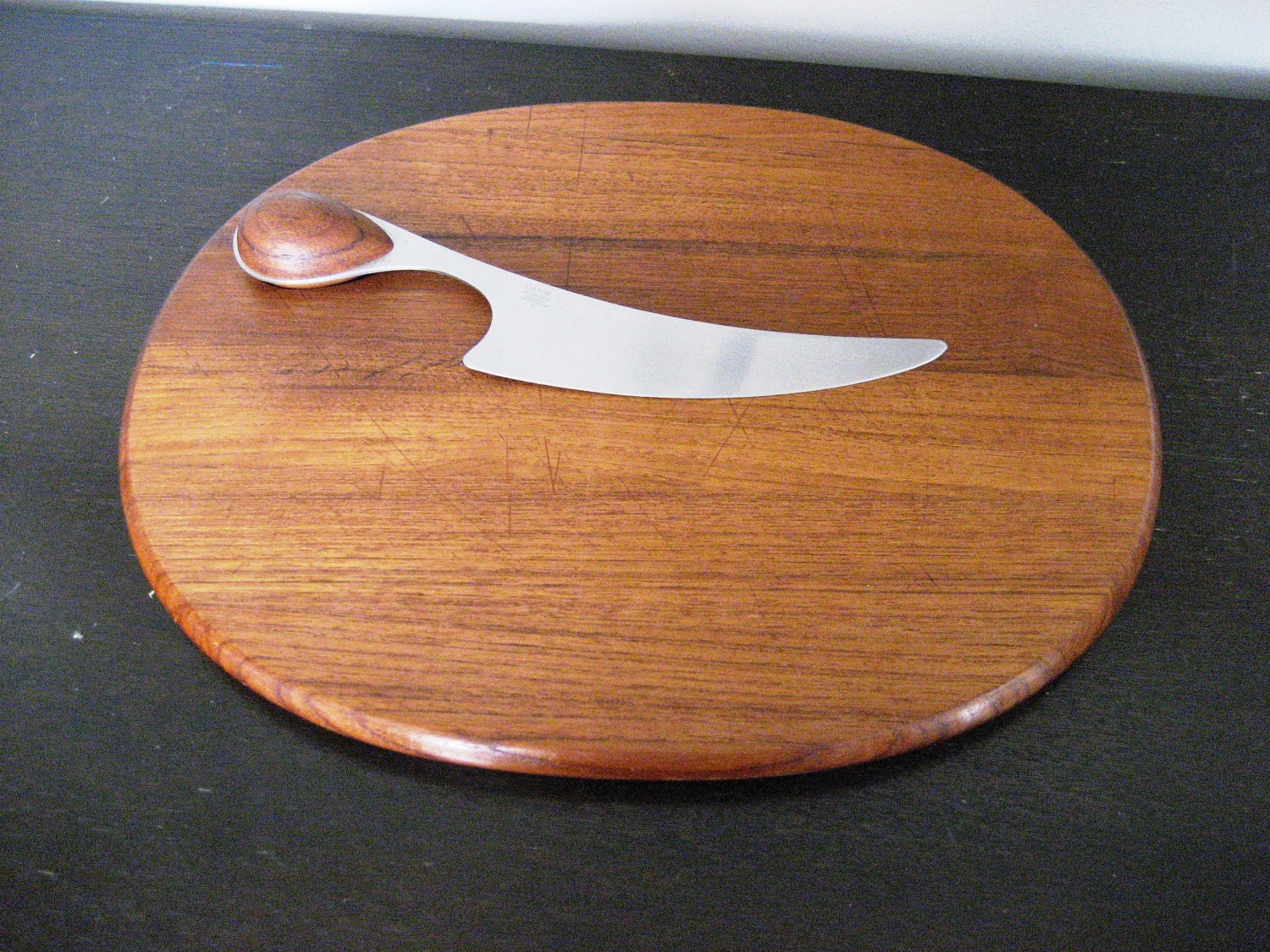 Dansk Cheese Board & Knife Vivianna Mid Century Modern