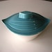 Mid Century Modern Onion Casserole Dish w/lid Eames Era Mad Men