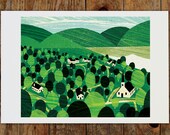 14x11 Vermont Landscape Art Print