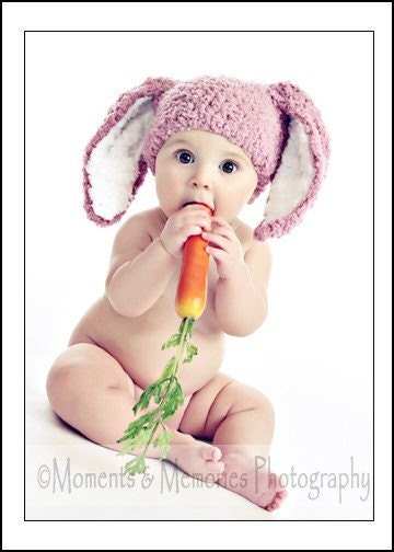 SALE 0 to 3m Newborn Hat Bunny Hat Newborn Baby Hat Girl Baby Hat Newborn Girl Bunny Ears Plum Rabbit Hat Infant Photo Prop Baby Shower Gift