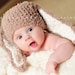 SALE 0 to 3m Brown Baby Hat Newborn Photography Prop Bunny Newborn Baby Hat Unisex Hat Boy Hat Bunny Hat Girl Hat Baby Shower Gift