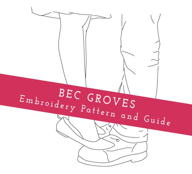 PDF Hand Embroidery Pattern / "Portrait of Lovers"