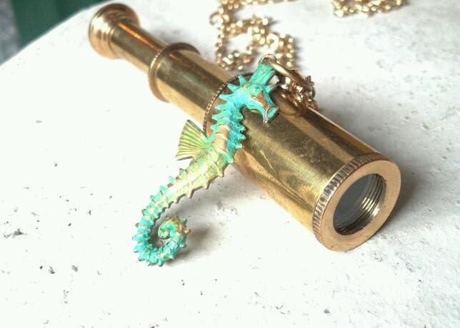 Brass Telescope Necklace // Ahoy