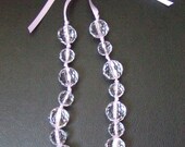 Big crystal purple ribbon necklace