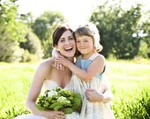 Shabby Chic Flower Girls Dress -  Sizes 12 months to 8 years - Coral Belles