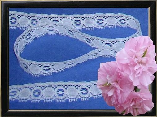 15 Yards White Scalloped Picot Lace Trim 3/4 inch wide Fabric Trim J28