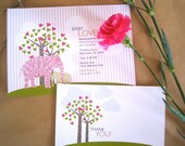 Baby Shower Invitation and Thank you Card Set, Elephant and Baby 5X7 and 4X6 Inches, Printable DIY