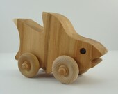 Shark Wood Push Toy Waldorf  Basswood Child Safe Toymaker Press Rugbuddy