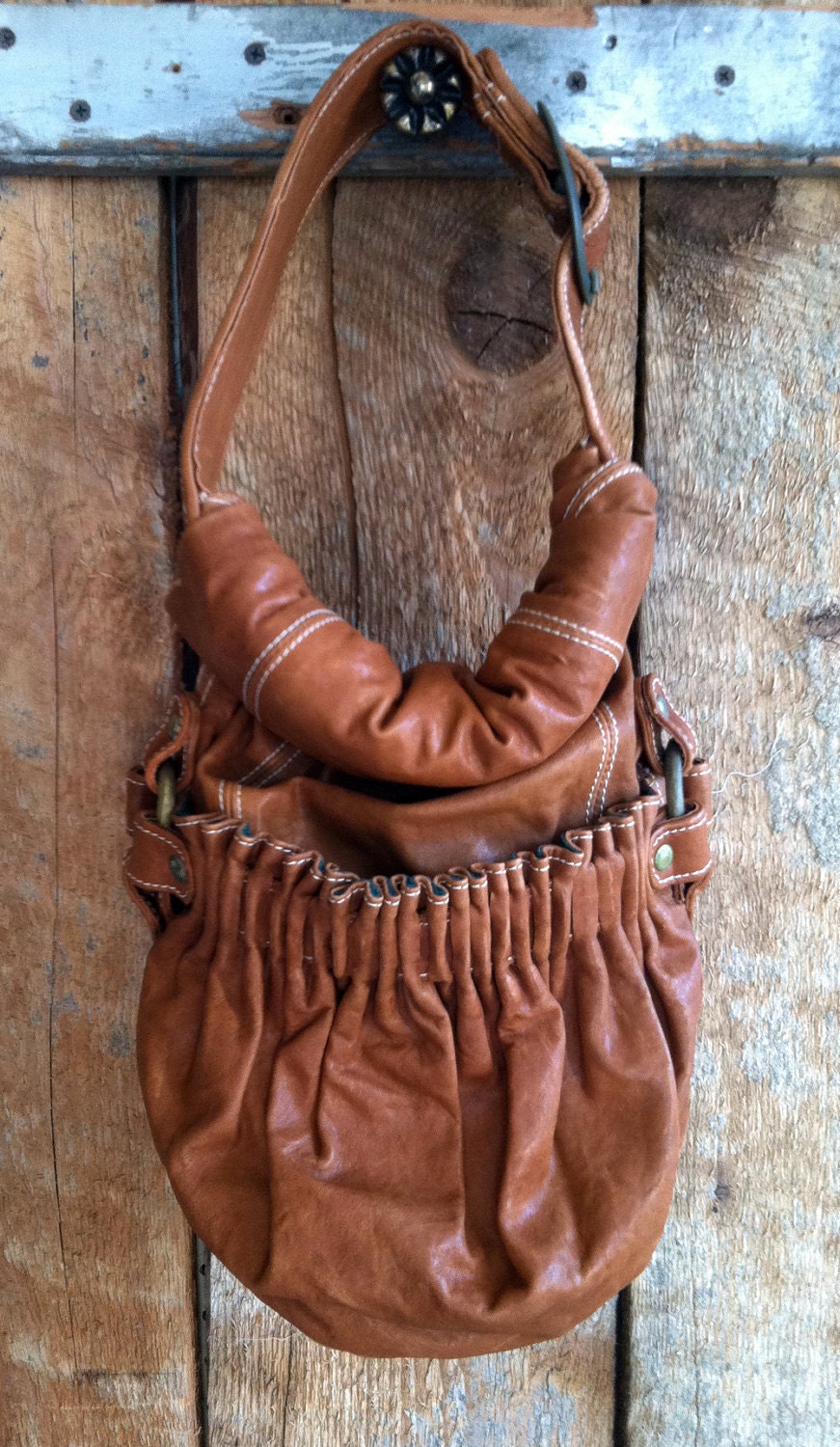 Single Pocket Roll Top Bag- Brown Roll Bag