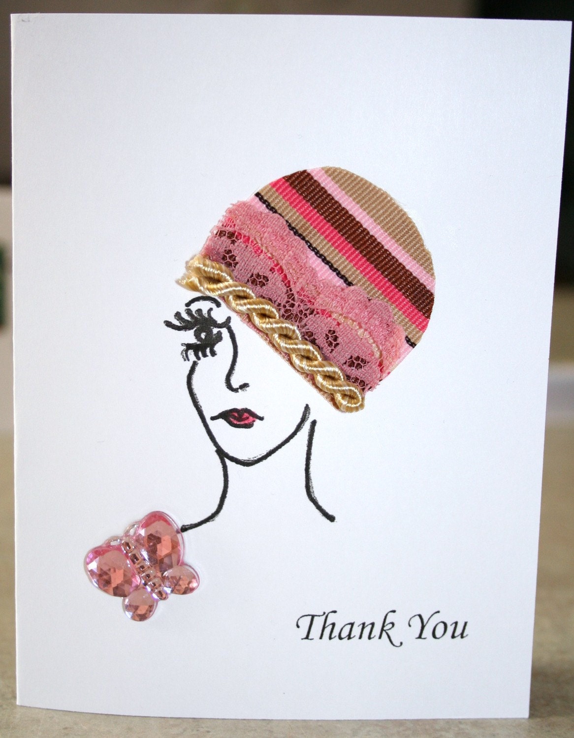 Fabulously Fem Note Card Set - Thank You - 8 per set