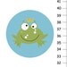 Baby boy Froggies Canvas Growth Chart - light blue light green