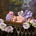 NEWBORN Baby Girl Hat, Baby Girl Beanie, Crochet Flapper Hat, Lavender, Rose and Pink Flower. Professional Photo Props. Baby Gift, Kids.