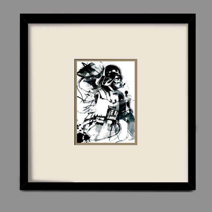 Star Wars art print of an original illustration of Darth Vader - 8x10.
