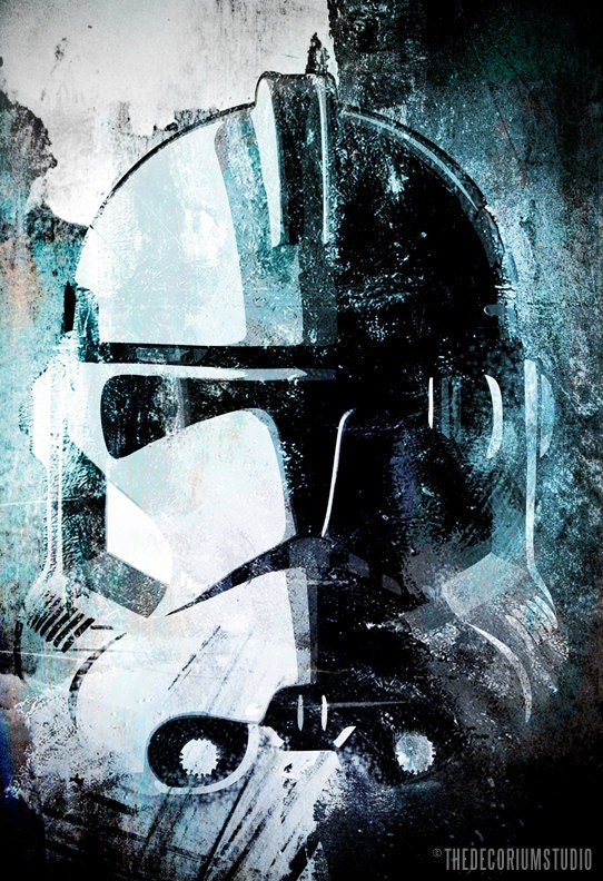Star Wars Poster size Pop Art illustration art print of a CLONE TROOPER 13x19