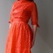 1960s Cherry Tomato Lace Party Dress