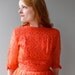 1960s Cherry Tomato Lace Party Dress