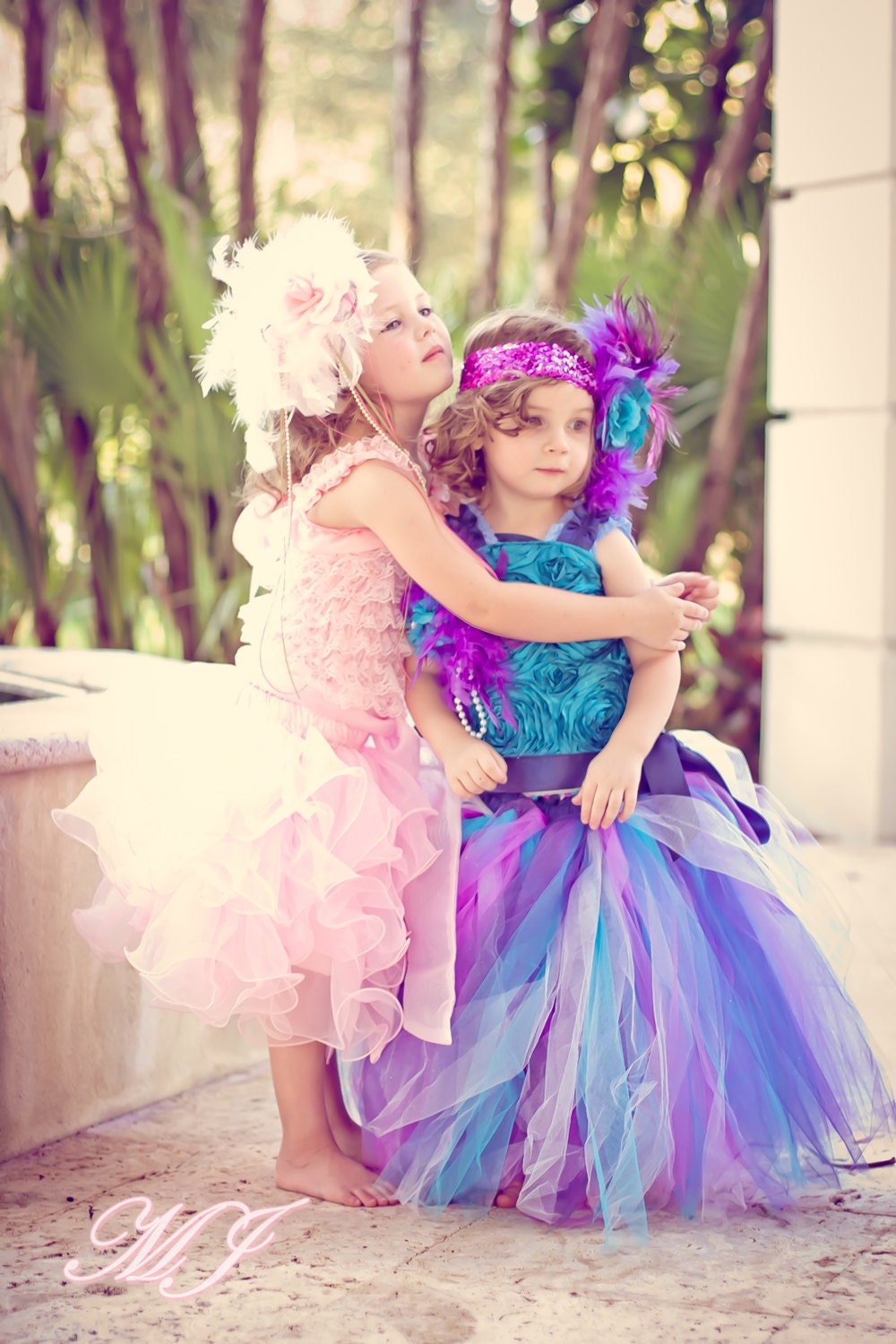 Blue Mist Wonder Tutu Rosette Dress with a Twist