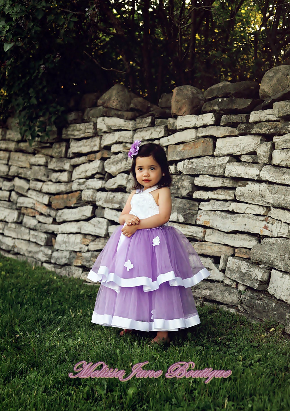 Double Layered Rosette Dress