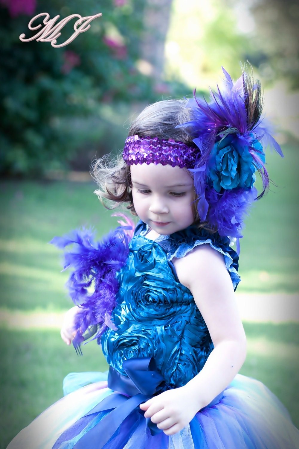 Blue Mist Wonder Tutu Rosette Dress with a Twist