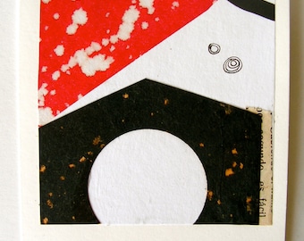 Polaroid art original collage. Abstractoid Roid 1. Houses of the Holy.