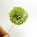 Flower lapel pin Pale green Carnation tie pin