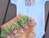 Sweet Citrus Collection Ruffle Onesie Sizes 3 months to 24 months