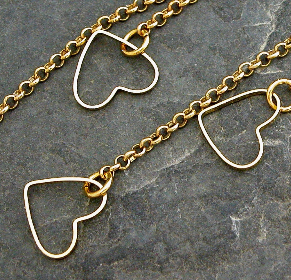Christmas SALE 55% OFF Valentines Day - Gold heart Hoop stud Earrings with Natural Crystals