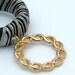 satin collection- Satin-Striped Loop with 22k Gold Braided Medallion for, original design, combination between fabric and metal