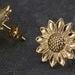 Sunflower Gold Earrings - Gold Sunflower Stud Earrings