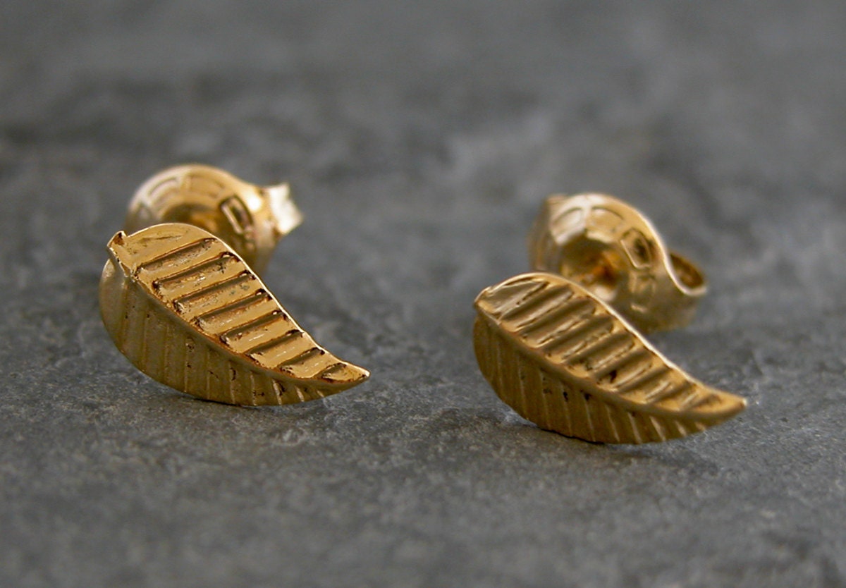 Leaf Post Earrings,Wedding Gold Earrings ,Gold Studs Leaf Earrings Grecian Goddess Earrings Greek Goddess Gold Leafs Stud Earrings