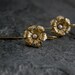 Gold filigree floral earrings with pearl,Bridal earrings, vintage earrings, Gold Wedding earrings, bridesmaid gift, fashion, Israel