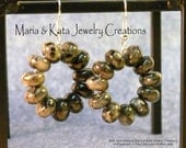 Stone Rondelle Small Loop earrings