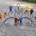 Vintage Large Candle Holder Centerpiece with 10 Colorful Glass Votive Cups 41" by 20"