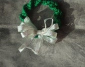 Macrame Half Knot Wreath Ornament, Green