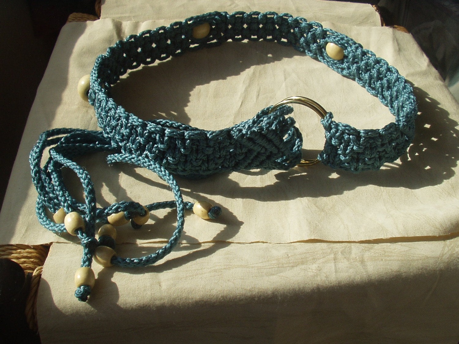 Macrame Belt (Blue)