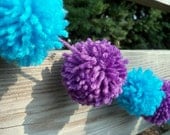 Mermaid Yarn Pom Pom Garland - for birthday decoration, photo booths, backdrops, home decor, bunting, baby nurseries Il_170x135