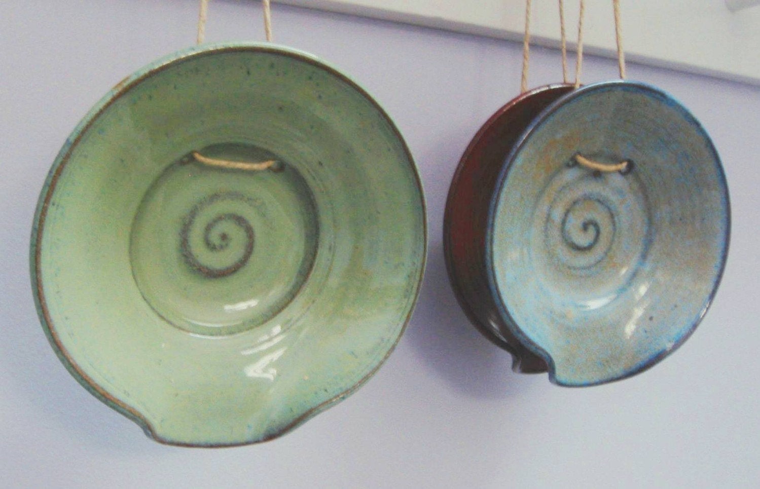 Hanging Spoon Rest in Green  MADE TO ORDER