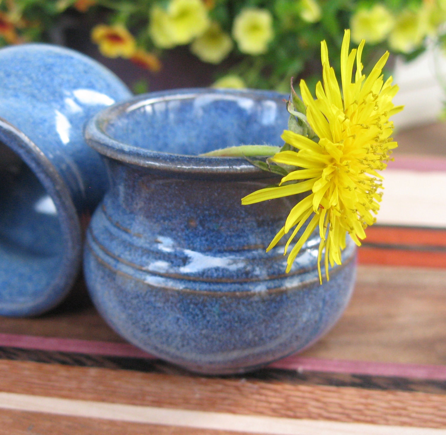 Mommy Pot Cobalt Blue Miniature Pottery READY TO SHIP
